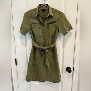 Jcrew stretch cotton fatigues shirt dress. So cute!  Doesn’t fit. Worn once.